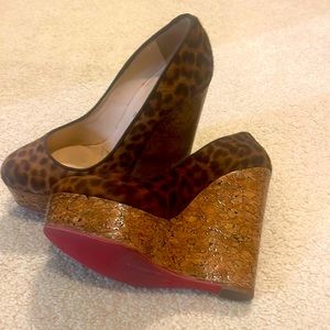 Leopard Louboutin platforms
